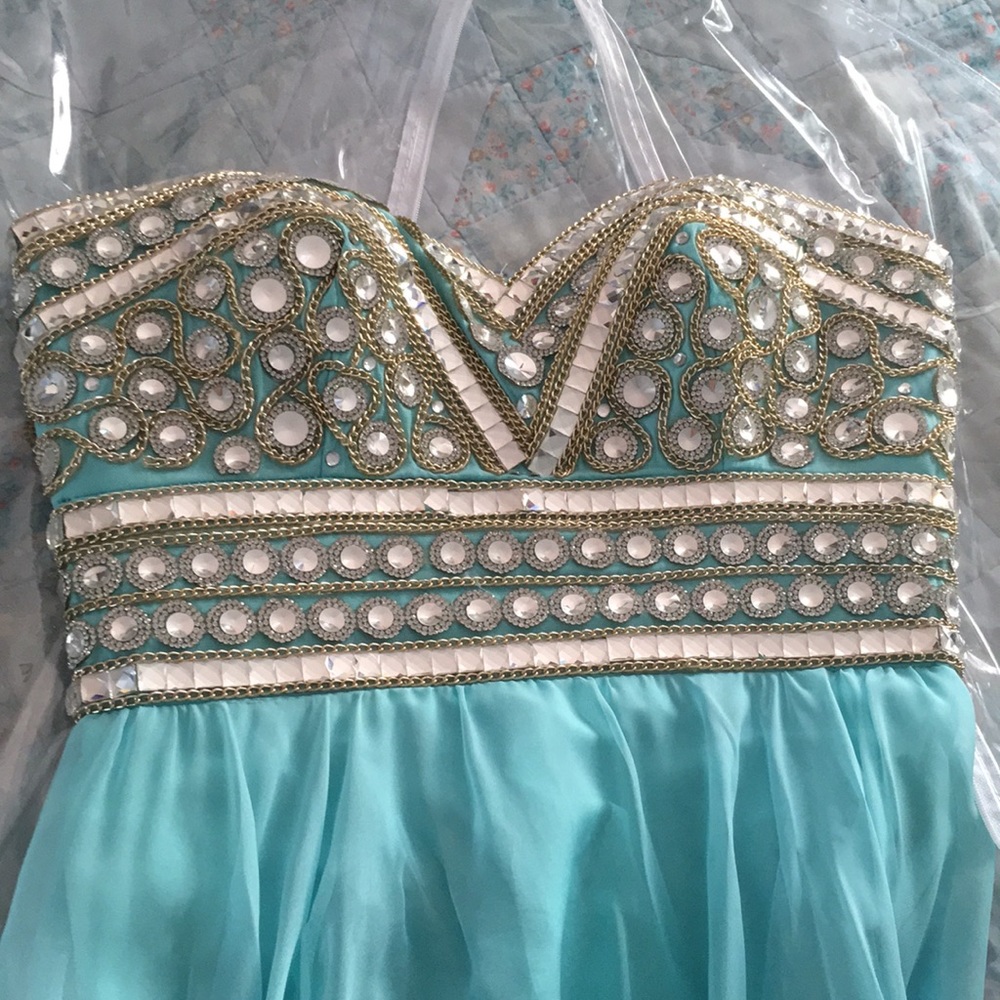Strapless prom dress